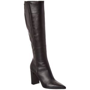 Gianvito Rossi Lyell 85 Leather Knee-High Boot, Black